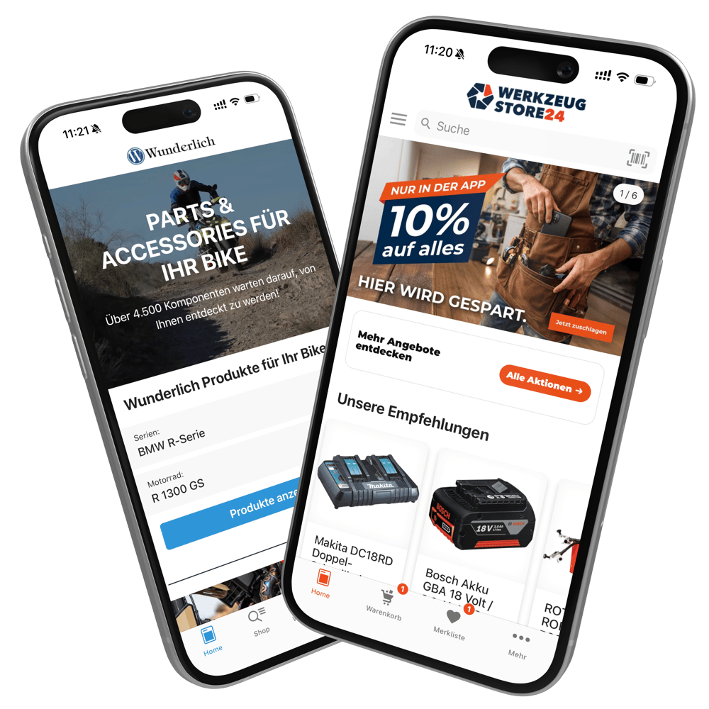 Mockup Wunderlich Werkzeugstore24 App