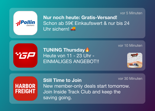 Push Nachrichten DIY